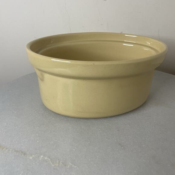 VTG TG Green Made England Pottery Dish L Crockery Bowl Mustard Color Earthenware - Picture 5 of 9